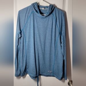 Under Armour Heat Gear Threadborne Hoodie SZ XL Aqua
